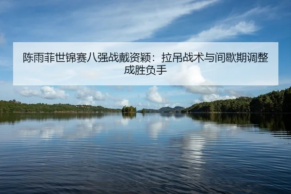 陈雨菲世锦赛八强战戴资颖：拉吊战术与间歇期调整成胜负手